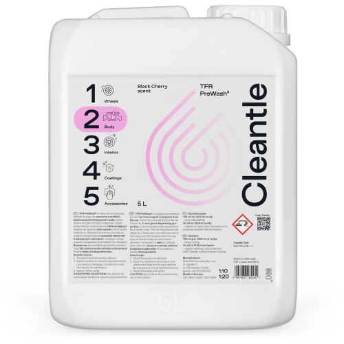 CLEANTLE TFR TRAFFIC FILM REMOVER 5L pre wash do mycia wstępnego